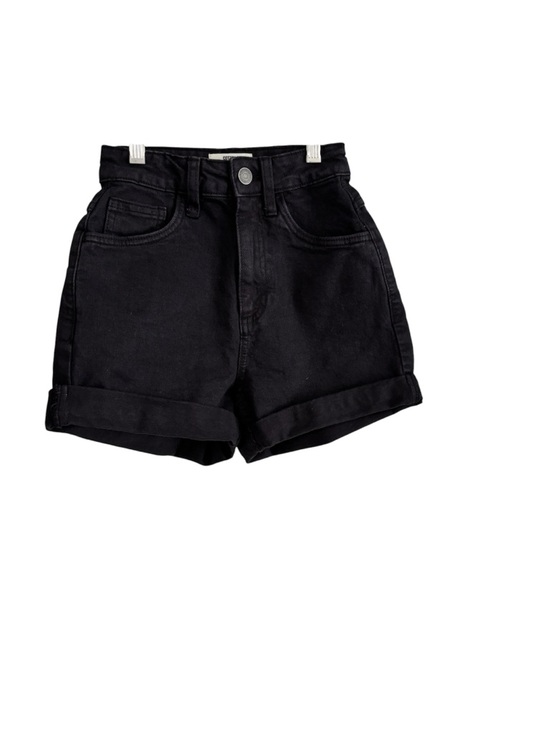 Cotton On Pants - Cotton On Black High-Waist Rolled Hem Jean Shorts